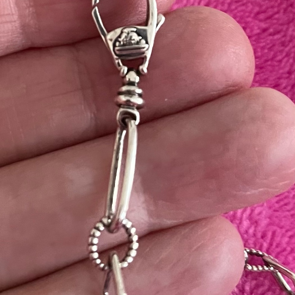 RARE Gorgeous Lagos Sterling Silver Linked Chain Bracelet! - Picture 9 of 16